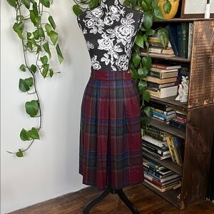 Vintage plaid wool skirt